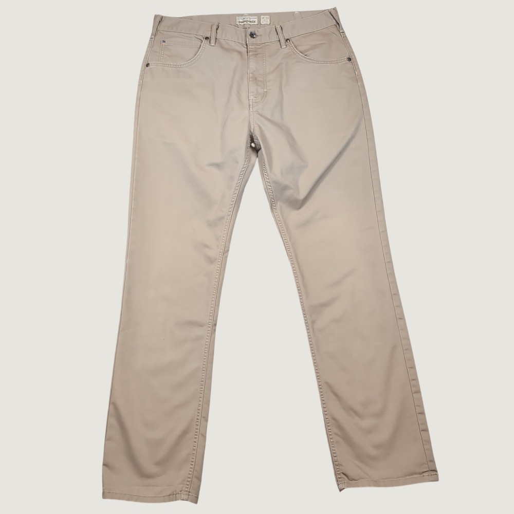 Patagonia Performance Twill Jeans Straight Fit Pants Mens 35x32 (34x31) Tan